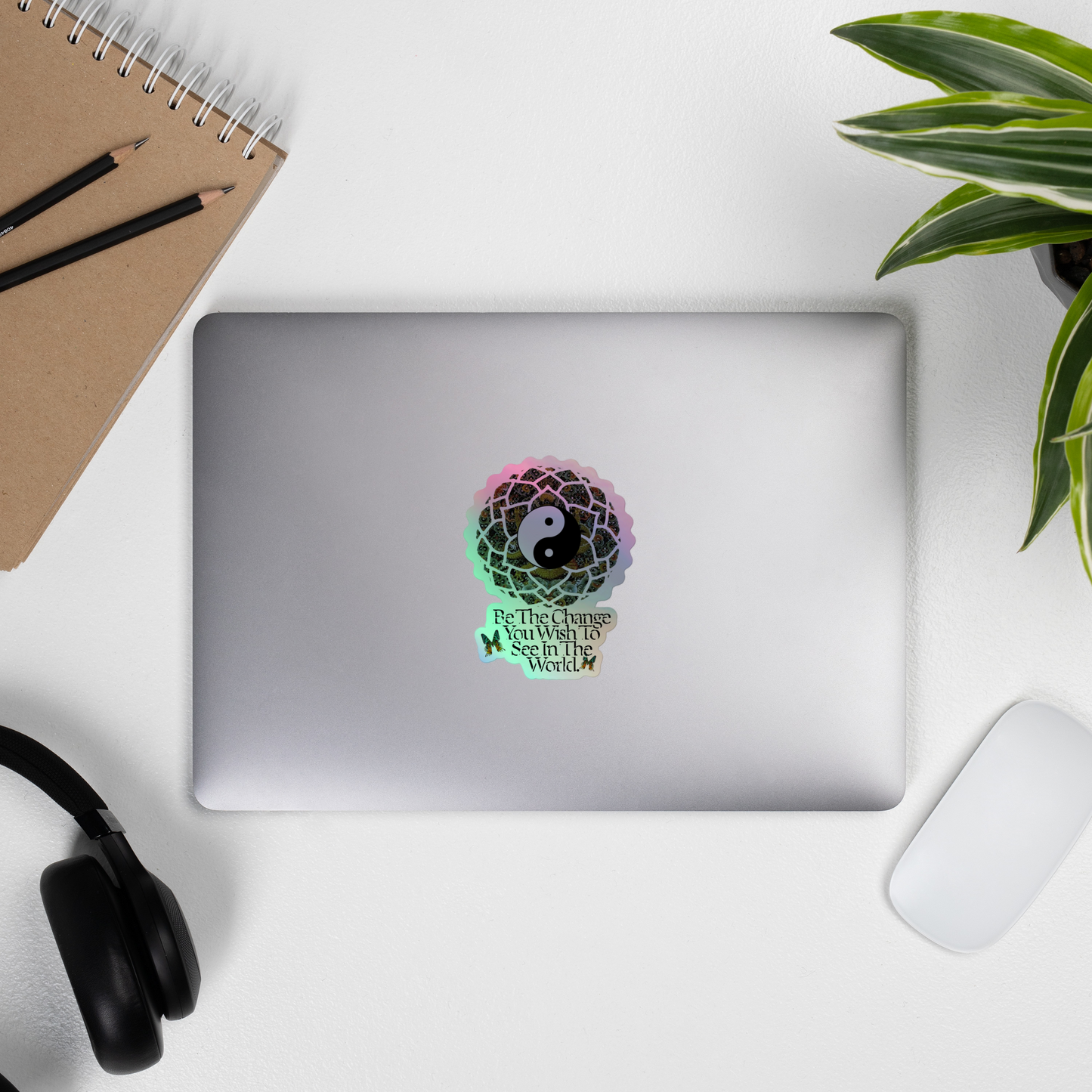 Be The Change Holographic Cut Sticker
