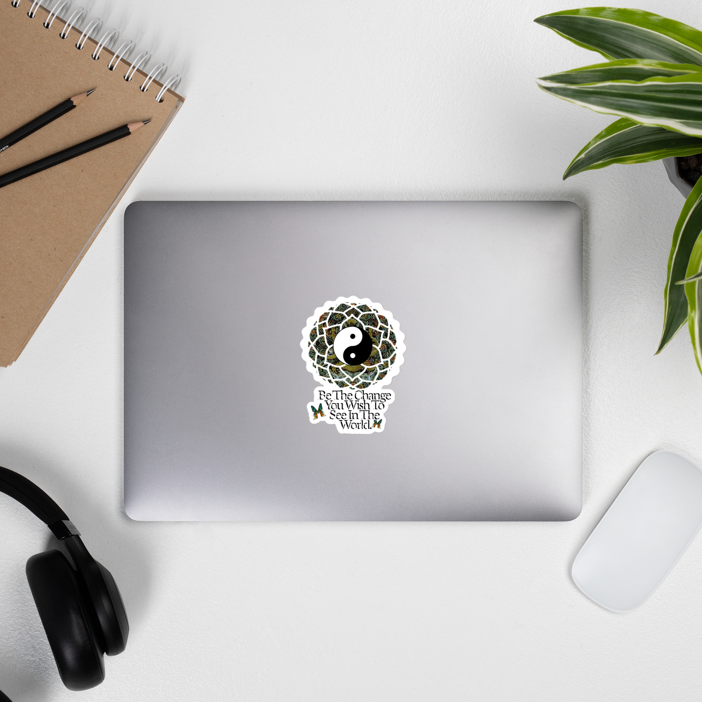 Be The Change In The World Cut Sticker