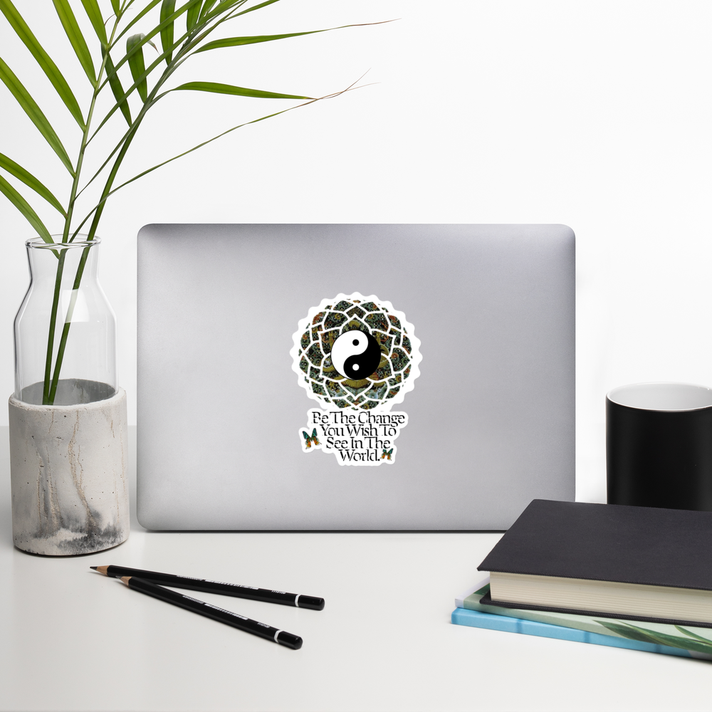 Be The Change In The World Cut Sticker