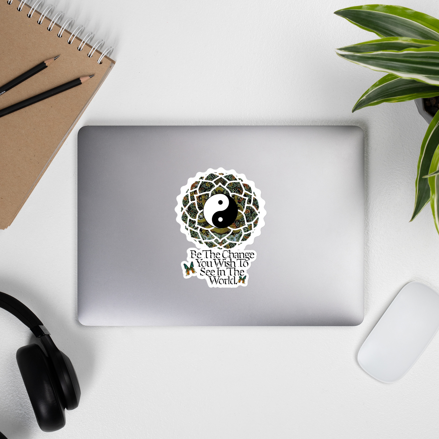 Be The Change In The World Cut Sticker