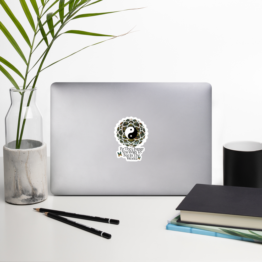 Be The Change In The World Cut Sticker